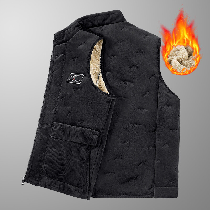 Jachetă pentru bărbați 5XL, iarnă, impermeabilă, caldă, fără mâneci, pentru bărbați, la modă, cu glugă, ocazională, pentru bărbați, toamnă, vestă îngroșată