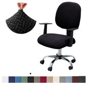 Jacquard Stretch biuro kėdės užvalkalas Kompiuterio kėdės užvalkalas Universalus besisukantis biuro kėdės užvalkalas
