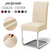 Huse pentru scaune jacquard groase, model în formă de T, carcasă pentru scaune, elastic, pentru scaune de luat masa, pentru birou, restaurant, dimensiune universală