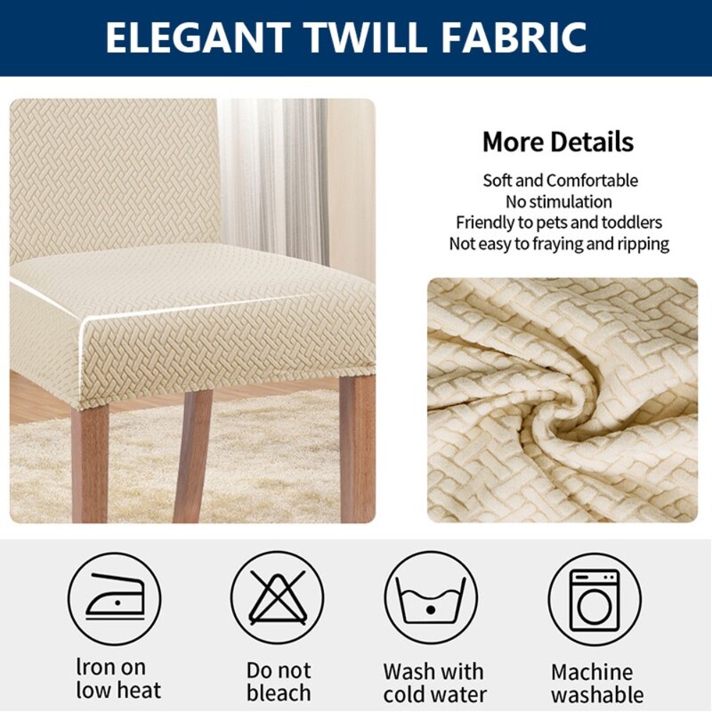 Huse pentru scaune jacquard groase, model în formă de T, carcasă pentru scaune, elastic, pentru scaune de luat masa, pentru birou, restaurant, dimensiune universală