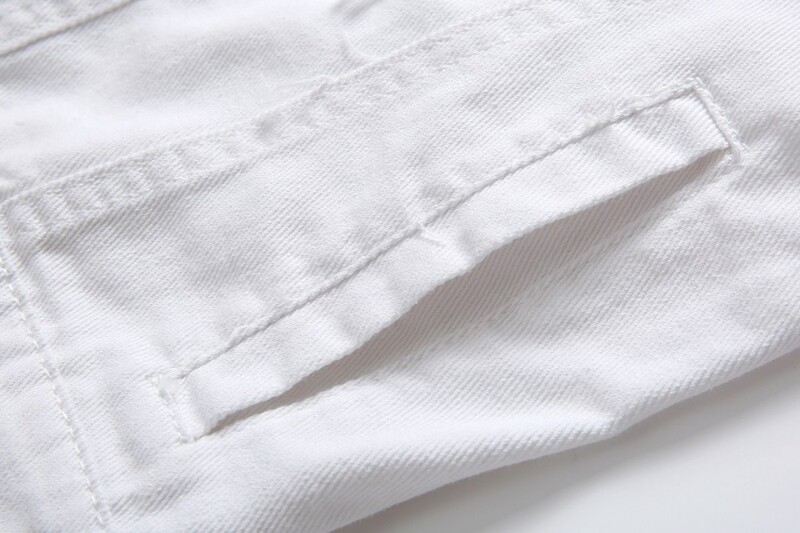 Ljetni muški poderani traper prsluk Muška majica bez rukava Isprane traperice Prsluk Muška retro kaubojska hip hop bijela jakna bez rukava