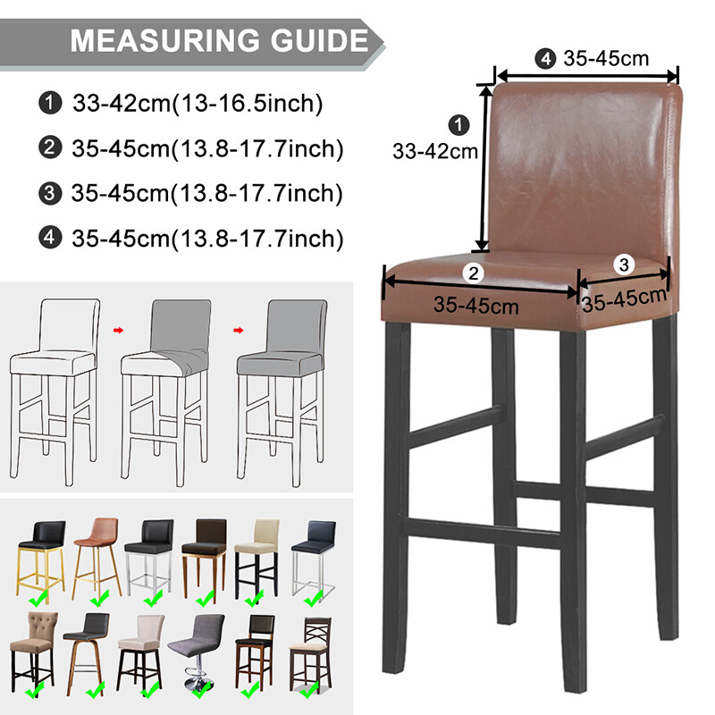 1 bucată capac elastic pentru scaun înalt 18 culori opțional husă pentru scaun de bar dimensiune universală pentru sufragerie bar club sufragerie