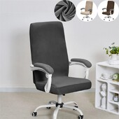 Egyszínű bársony irodai székhuzatok Porálló puha számítógépes fotelvédő magas háttámla üléshuzat tanulóirodához