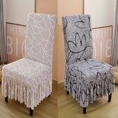 1/4 buc Huse extensibile pentru scaune cu imprimare florală în stil nordic Huse pentru scaune detașabile Huse decorative extensibile pentru Universal D