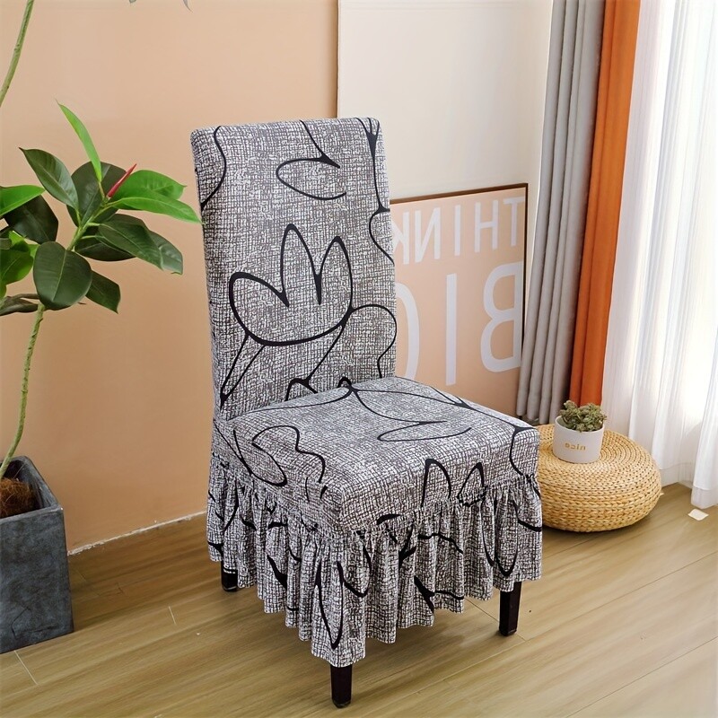 1/4 buc Huse extensibile pentru scaune cu imprimare florală în stil nordic Huse pentru scaune detașabile Huse decorative extensibile pentru Universal D