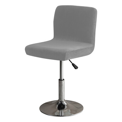 Huse pentru scaun de bar din catifea groasă Huse pentru scaune rotative din pluș de culoare solidă Huse pentru scaune din spandex elastice cu spate jos, albastru