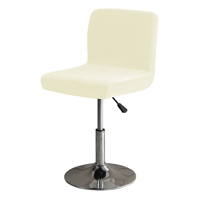 Huse pentru scaun de bar din catifea groasă Huse pentru scaune rotative din pluș de culoare solidă Huse pentru scaune din spandex elastice cu spate jos, albastru