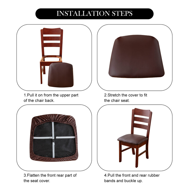Husa de perna pentru scaune impermeabila din PU pentru bucatarie husa de scaun din piele pentru sufragerie husa scaun de sufragerie