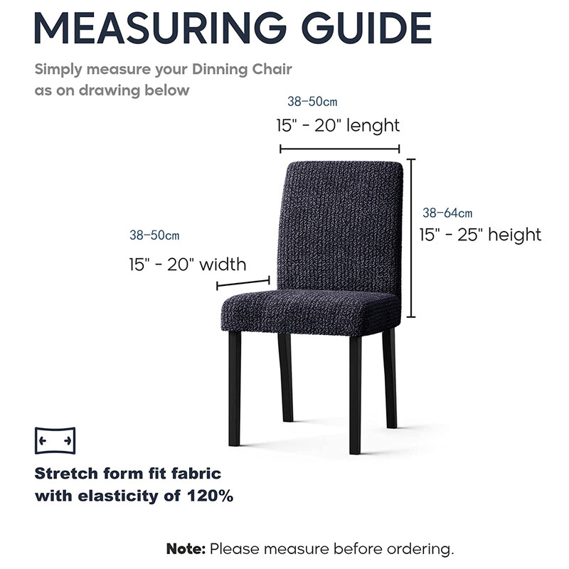 Husă pentru scaune de sufragerie din colecția Microfibra, din țesătură moale din poliester Husă pentru scaun pentru scaune de bucătărie Husă de mobilier elegantă, lavabilă