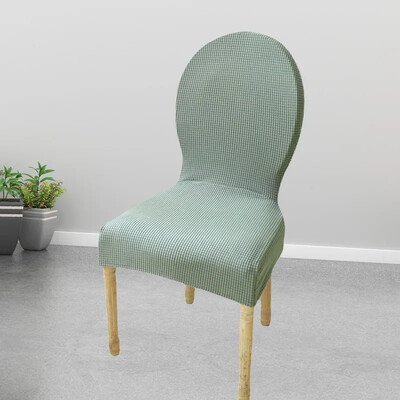 Husă pentru scaun cu spate rotund, jacquard, reglabilă, husă pentru scaune de lux, de dimensiuni mari, 2024, husă pentru scaun de Crăciun, husă pentru scaune de sufragerie.