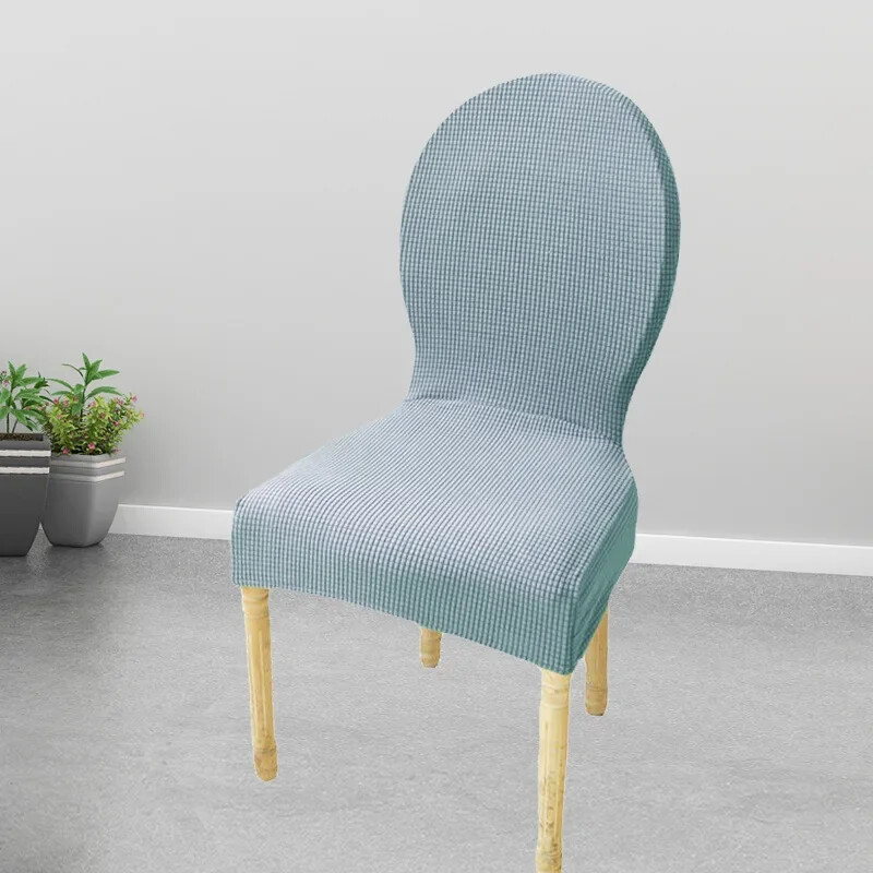 Husă pentru scaun cu spate rotund, jacquard, reglabilă, husă pentru scaune de lux, de dimensiuni mari, 2024, husă pentru scaun de Crăciun, husă pentru scaune de sufragerie.