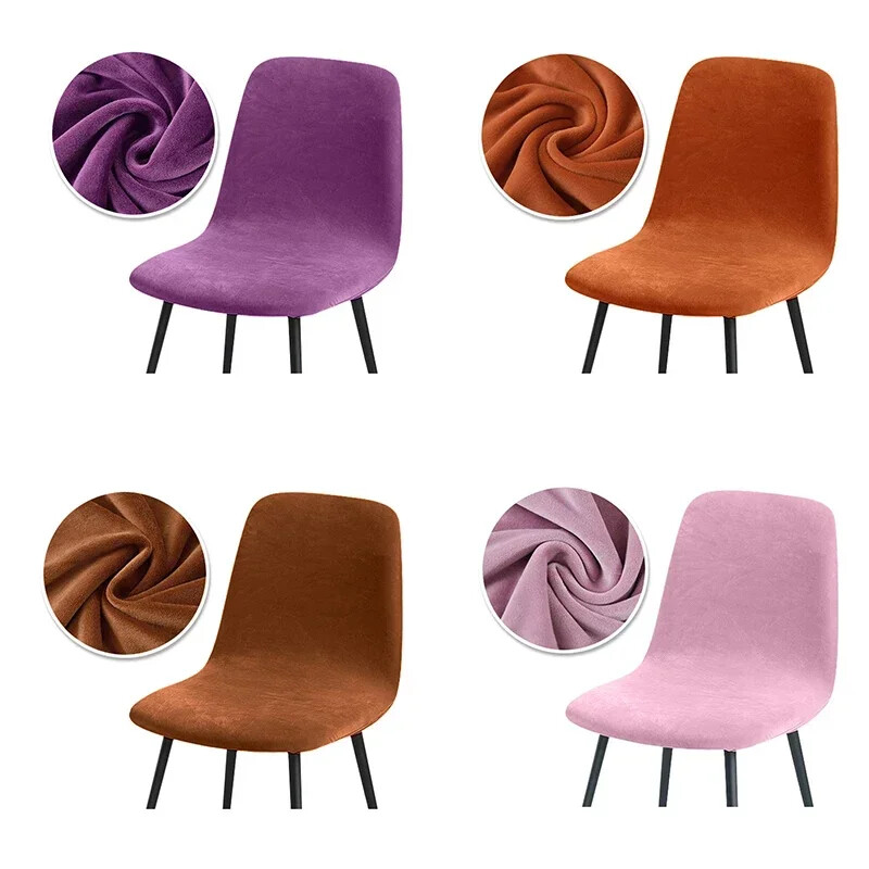 Huse pentru scaune cu spate scurt din material textil de catifea Huse pentru scaune reglabile de dimensiuni mici Husa scaun de bar pentru sufragerie acasă