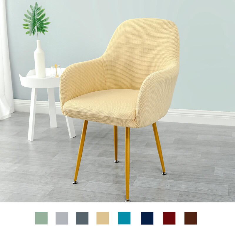 Huse pentru scaune de sufragerie jacquard Ușor de instalat Protector pentru scaune de sufragerie Huse pentru scaune pentru scaune, țesătură moale, lavabilă, elastică