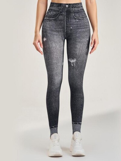 Moda femei sport Temperament de fitness Jambiere de yoga slim-fit Pantaloni comozi strâmți cu ridicare la șold