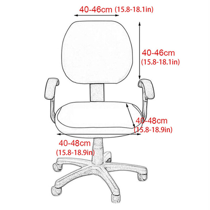 Velvet irodai székhuzat egyszínű, rugalmas jacquard huzatok asztali számítógépes székhez univerzális egyszínű üléshuzat