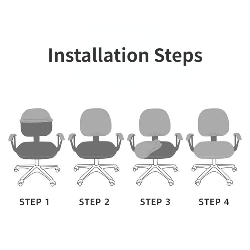 Velvet irodai székhuzat egyszínű, rugalmas jacquard huzatok asztali számítógépes székhez univerzális egyszínű üléshuzat