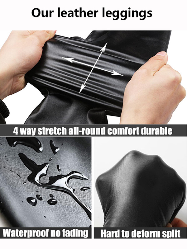 Fényes PU leggings nőknek Rugalmas vékony műbőr nadrág Női ruhák Magas derekú vékony nadrág Push up szexi leggins Új