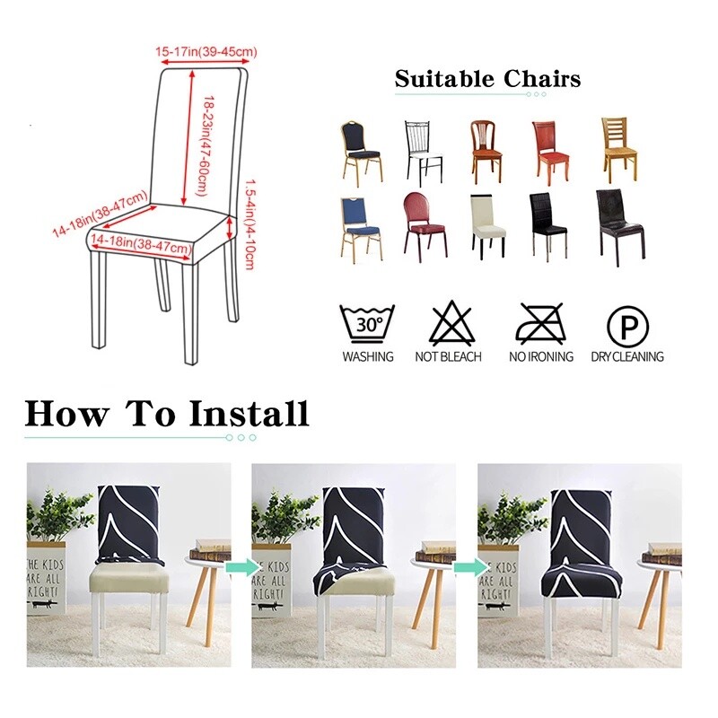 1 buc. Husă de scaun elastică jacquard, impermeabilă, anti-murdară, pentru bucătărie, banchet, petrecere de aniversare, mese