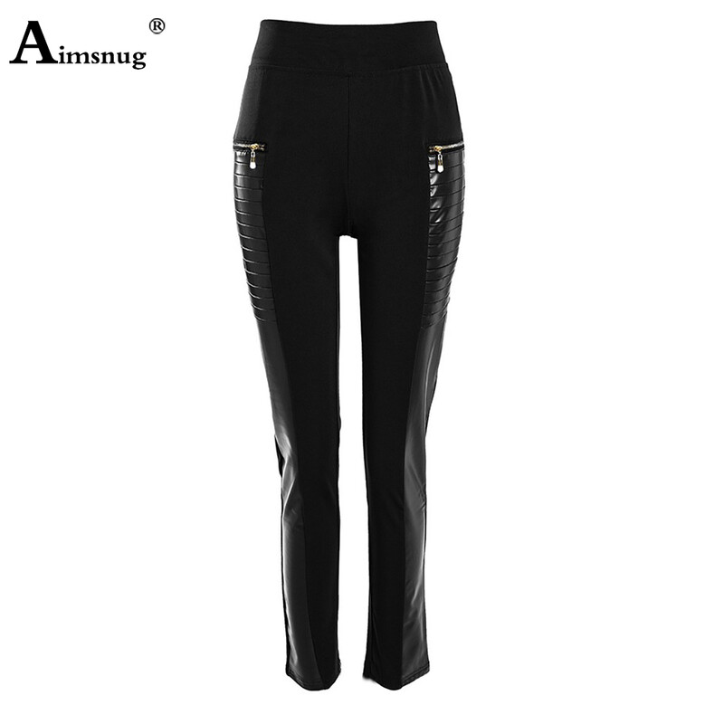 Sieviešu modes PU ādas zīmuļu bikses 2024 — Amerika un Eiropa Seksīgi ar rāvējslēdzēju aiztaisāmi stulpiņi, sieviešu mākslīgās ādas tērpi