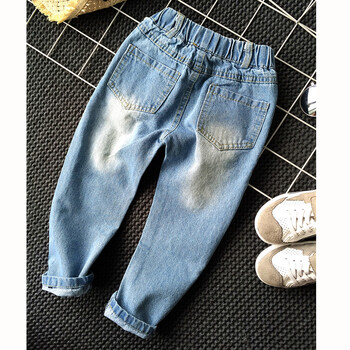 Αγόρια Κορίτσια Hole Jeans Παντελόνι 1-6 ετών Παιδικά Παντελόνια Φθινοπωρινό Σχεδιαστής Μόδας Μάρκα Παιδιά Τζιν Παντελόνι Casual Ripped Jeans