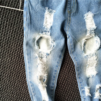 Αγόρια Κορίτσια Hole Jeans Παντελόνι 1-6 ετών Παιδικά Παντελόνια Φθινοπωρινό Σχεδιαστής Μόδας Μάρκα Παιδιά Τζιν Παντελόνι Casual Ripped Jeans