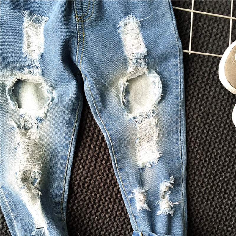 Băieți Fete Pantaloni de blugi cu orificii 1-6 ani Pantaloni pentru copii Toamnă Brand designer de modă Pantaloni de blugi pentru copii Blugi rupti casual
