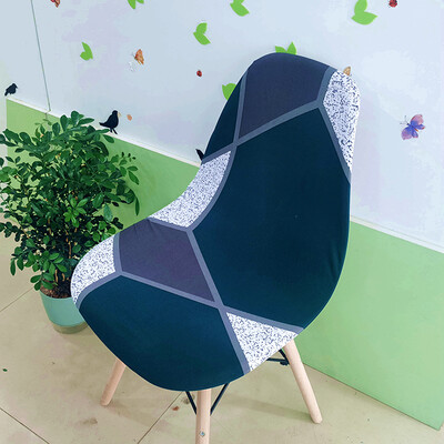 Nyomtatott Shell székhuzat Stretch Olcsó, rövid támlás székhuzatok étkezőhöz Üléshuzatok Otthoni Bár Hotel Party Banketthez