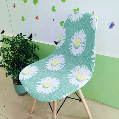 Nyomtatott Shell székhuzat Stretch Olcsó, rövid támlás székhuzatok étkezőhöz Üléshuzatok Otthoni Bár Hotel Party Banketthez