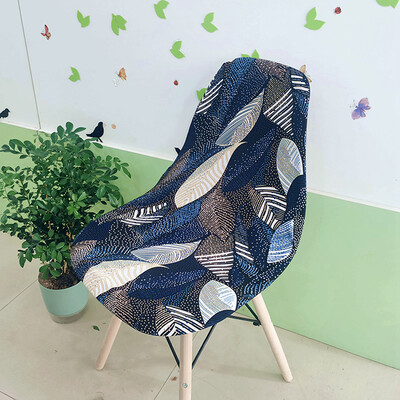 Nyomtatott Shell székhuzat Stretch Olcsó, rövid támlás székhuzatok étkezőhöz Üléshuzatok Otthoni Bár Hotel Party Banketthez