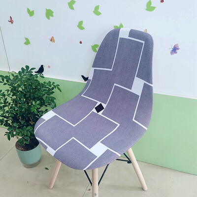 Nyomtatott Shell székhuzat Stretch Olcsó, rövid támlás székhuzatok étkezőhöz Üléshuzatok Otthoni Bár Hotel Party Banketthez