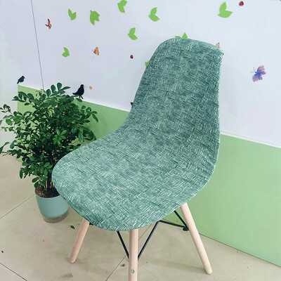 Nyomtatott Shell székhuzat Stretch Olcsó, rövid támlás székhuzatok étkezőhöz Üléshuzatok Otthoni Bár Hotel Party Banketthez