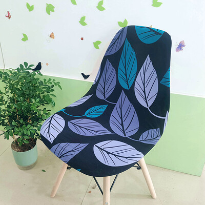 Nyomtatott Shell székhuzat Stretch Olcsó, rövid támlás székhuzatok étkezőhöz Üléshuzatok Otthoni Bár Hotel Party Banketthez