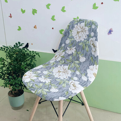 Nyomtatott Shell székhuzat Stretch Olcsó, rövid támlás székhuzatok étkezőhöz Üléshuzatok Otthoni Bár Hotel Party Banketthez