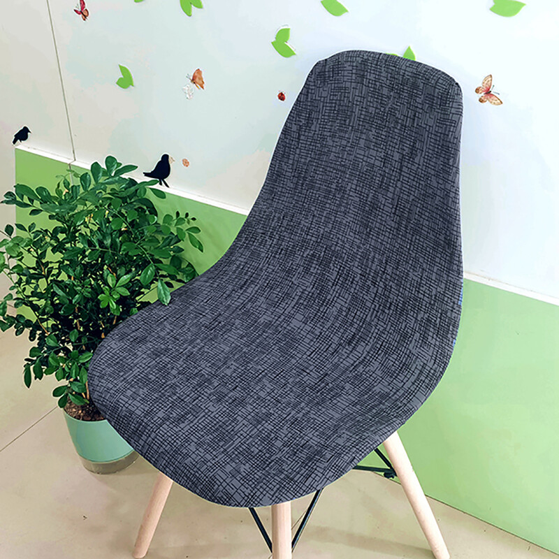 Nyomtatott Shell székhuzat Stretch Olcsó, rövid támlás székhuzatok étkezőhöz Üléshuzatok Otthoni Bár Hotel Party Banketthez