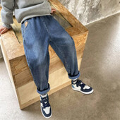 Gyermek tavaszi őszi farmernadrág 2024 új stílusú fiú nadrág Stílusos közepes és nagy gyerekek koreai változata Blast utcai nadrág