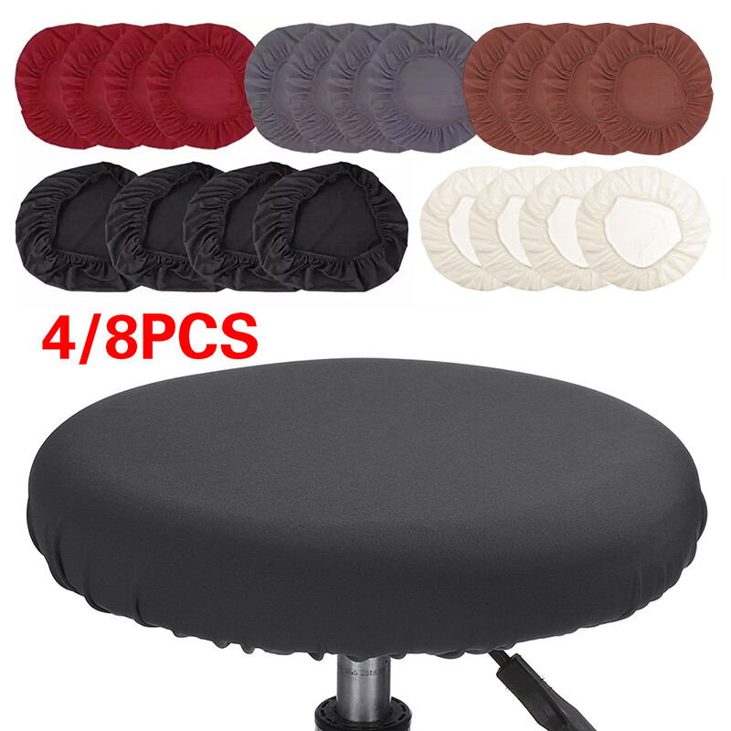 Huse pentru scaune moale, 8/4 bucăți, potrivite pentru scaune alungite/pătrate/rotunde, decor elastic, huse pentru scaune de sufragerie, huse elastice, 5 culori
