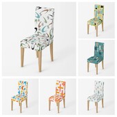 1 db geometrikus étkezőszékhuzat Spandex elasztikus székhuzat tok, rugalmas üléshuzat otthoni szállodai bankett nappaliba