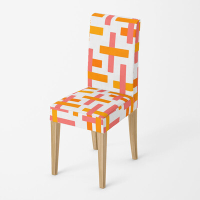 1 db geometrikus étkezőszékhuzat Spandex elasztikus székhuzat tok, rugalmas üléshuzat otthoni szállodai bankett nappaliba