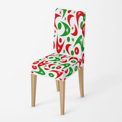 1 db geometrikus étkezőszékhuzat Spandex elasztikus székhuzat tok, rugalmas üléshuzat otthoni szállodai bankett nappaliba