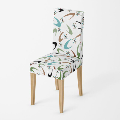 1 db geometrikus étkezőszékhuzat Spandex elasztikus székhuzat tok, rugalmas üléshuzat otthoni szállodai bankett nappaliba