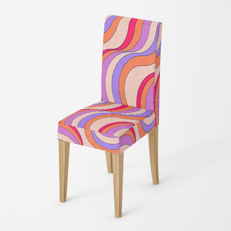 1 db geometrikus étkezőszékhuzat Spandex elasztikus székhuzat tok, rugalmas üléshuzat otthoni szállodai bankett nappaliba