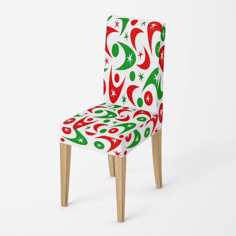 1 db geometrikus étkezőszékhuzat Spandex elasztikus székhuzat tok, rugalmas üléshuzat otthoni szállodai bankett nappaliba