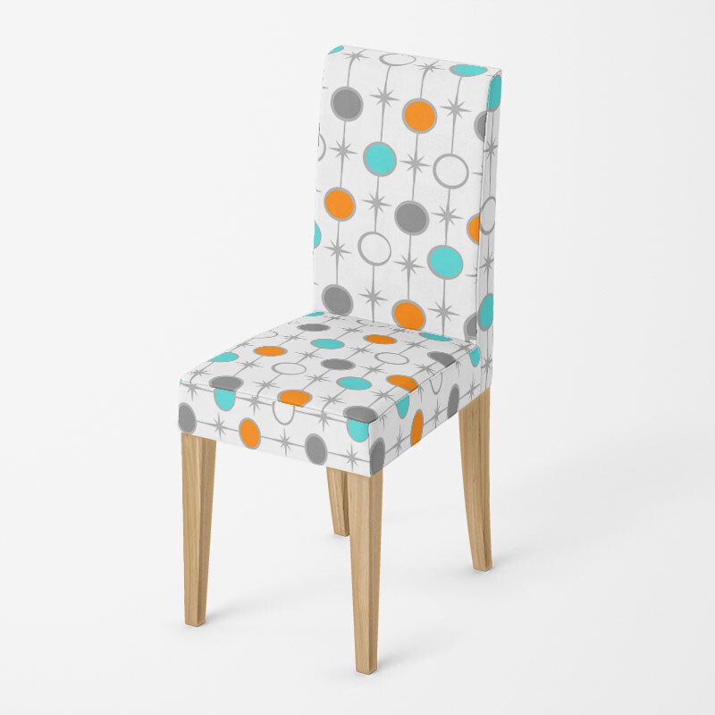 1 db geometrikus étkezőszékhuzat Spandex elasztikus székhuzat tok, rugalmas üléshuzat otthoni szállodai bankett nappaliba