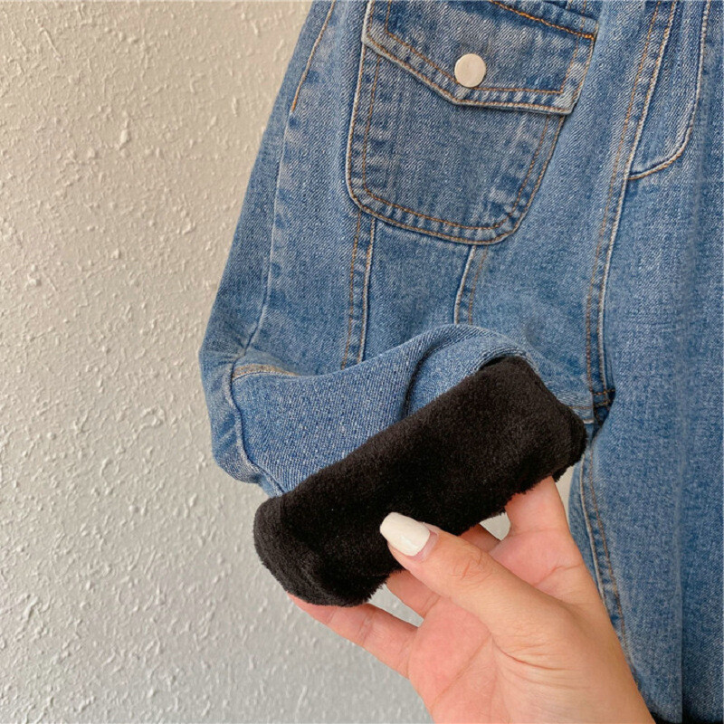 Fiú farmer Gyermek bársony vastag téli ruházat személyre szabott első zseb meleg baba alkalmi nadrágok gyerek ruhák farmer lányoknak