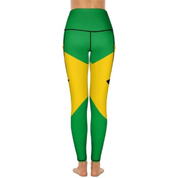 Κολάν Jamaica Flag National Celebration Fitness Παντελόνι γιόγκα Push Up Retro Leggins Stretchy Design Αθλητικό κολάν Δώρο γενεθλίων