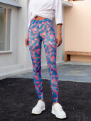 Jambiere respirabile din plasă pentru femei, îmbrăcați vara, cu protecție solară subțire, talie elastică, colorate, boeme, picioare mici, pantaloni imprimați