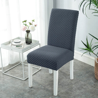 Huse pentru scaune din țesătură jacquard pătrată Huse pentru scaune elastice din spandex pentru sufragerie/bucătărie Huse pentru scaune elastice cu spătar