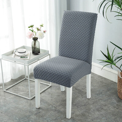 Huse pentru scaune din țesătură jacquard pătrată Huse pentru scaune elastice din spandex pentru sufragerie/bucătărie Huse pentru scaune elastice cu spătar