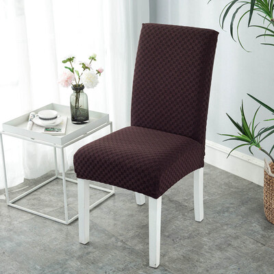 Huse pentru scaune din țesătură jacquard pătrată Huse pentru scaune elastice din spandex pentru sufragerie/bucătărie Huse pentru scaune elastice cu spătar