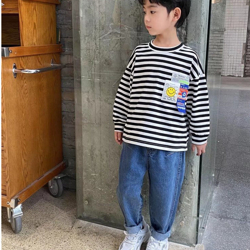 Nauji berniukai mergaičių šaunūs džinsai pavasario ir rudens kelnės Korėjos stiliaus Glaustai laisvalaikio kelnės Vaikiški drabužiai Vasarinės kelnės